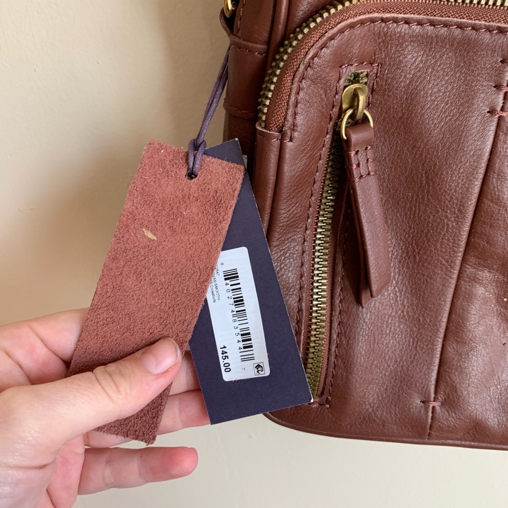 NWT American Leather Co. Brown Crossbody Bag Small Women Accessories Purse - Picture 3 of 4